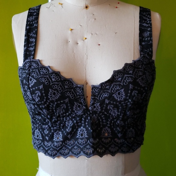 Free People Other - NWT Free People Ezra Embroidered Cotton Bralette